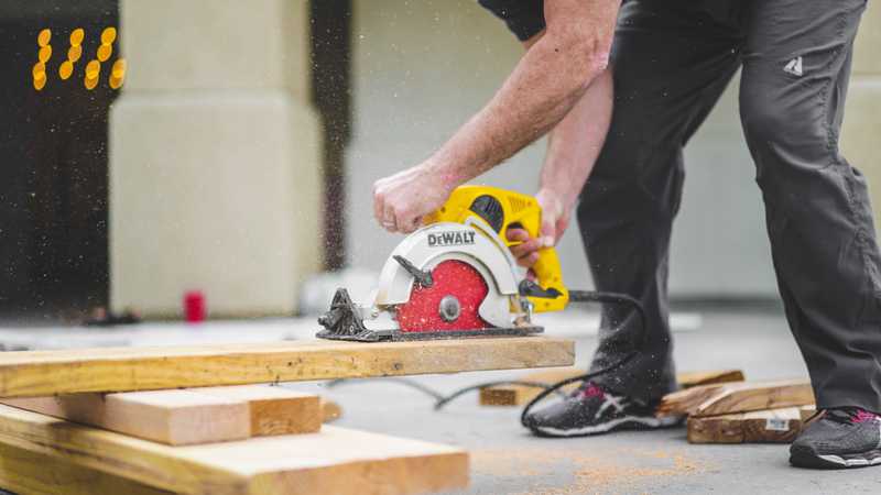 Construction worker building the new content you wanted